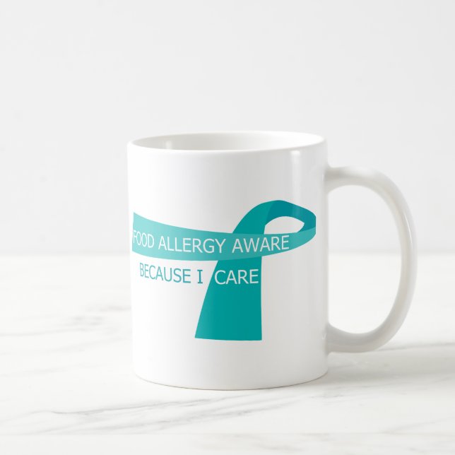 Taza De Café Cinta verde azulada del trullo de la conciencia de (Derecha)