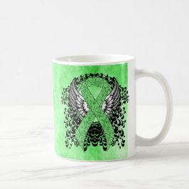 Taza De Café Cinta verde claro con alas