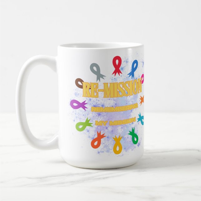 Taza De Café Cintas de cáncer de remisión (Izquierda)