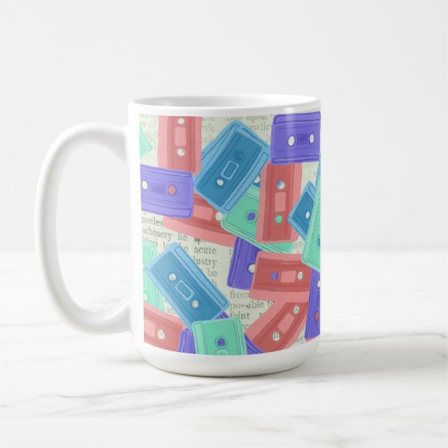 Taza De Café Cintas Pastel Cassette - Música estética de los añ (Izquierda)