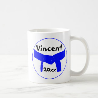 Taza De Café Cinturón azul claro de artes marciales