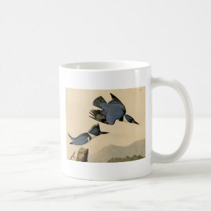 Taza De Café Cinturón de Audubon Martín Pescador Vintage Natura