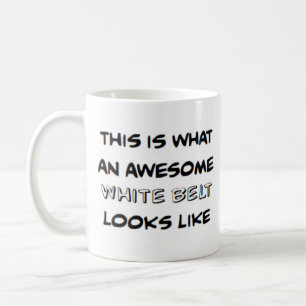 Taza De Café cinturón de karate blanco, impresionante