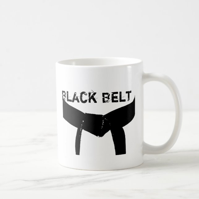 Taza De Café Cinturón negro básico de artes marciales (Derecha)