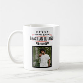 Taza De Café Cinturón negro BJJ clasificado con el nombre y la