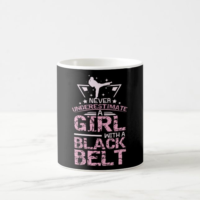 Taza De Café Cinturón negro Chica de Kampsport (Centro)