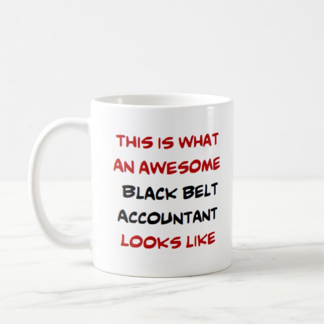 Taza De Café cinturón negro contable, impresionante (Izquierda)