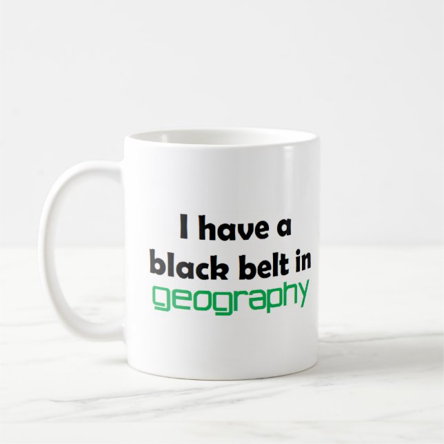 Taza De Café Cinturón negro de geografía (Izquierda)
