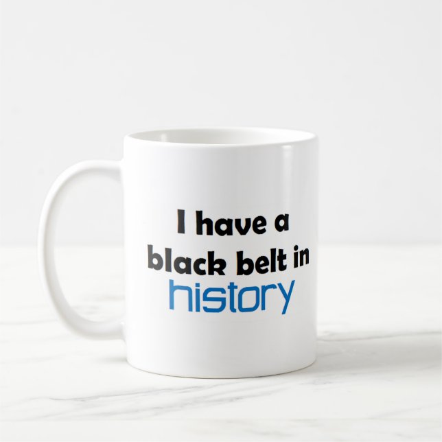 Taza De Café Cinturón negro de historia (Izquierda)