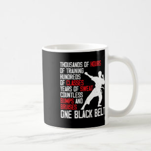 Taza De Café Cinturón Negro de Taekwondo Divertido Arte Marcial