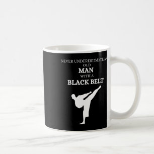 Taza De Café Cinturón negro dice artes marciales de karate