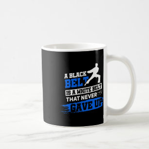 Taza De Café Cinturón negro dice artes marciales de Karate Taek