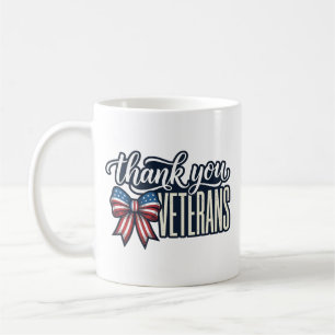 Taza De Café Cinturón Patriótico de Agradecimiento a Veteranos 