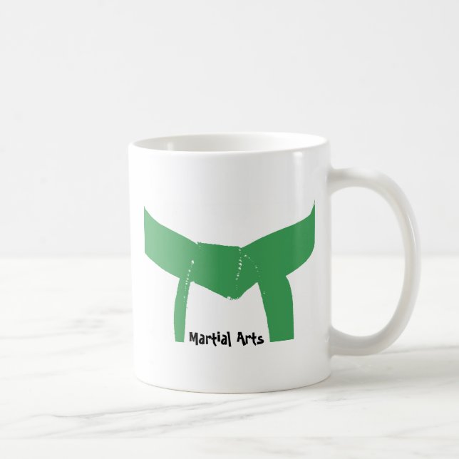 Taza De Café Cinturón verde de artes marciales (Derecha)