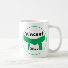 Taza De Café Cinturón verde de artes marciales
