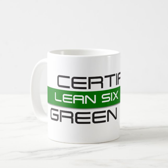 Taza De Café Cinturón verde Lean Six Sigma certificado (Anverso izquierdo)