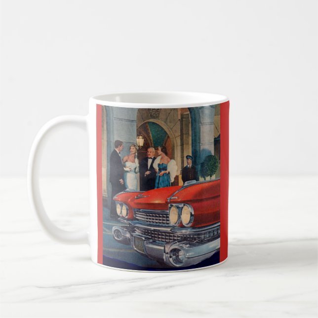 Taza De Café circa la parrilla de Cadillac de 1960 rojos (Izquierda)