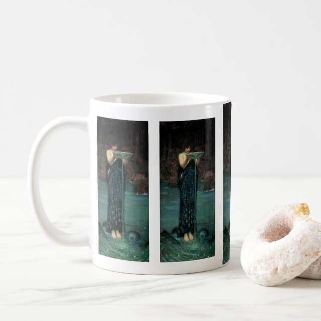 Taza De Café Circe Invidiosa por John William Waterhouse (Con donut)