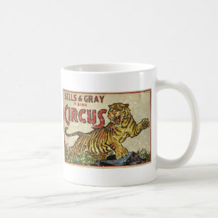 Taza De Café Circo de 3 Anillos - alrededor de 1930 angustiado