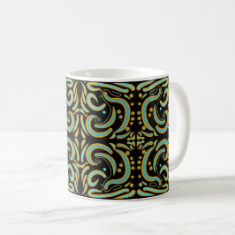 Taza De Café Circular, Linear And Tapered Shapes Abstract Art