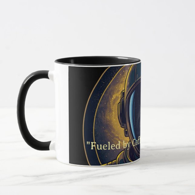 Taza de café circular vector astronauta Galaxia Do (Izquierda)