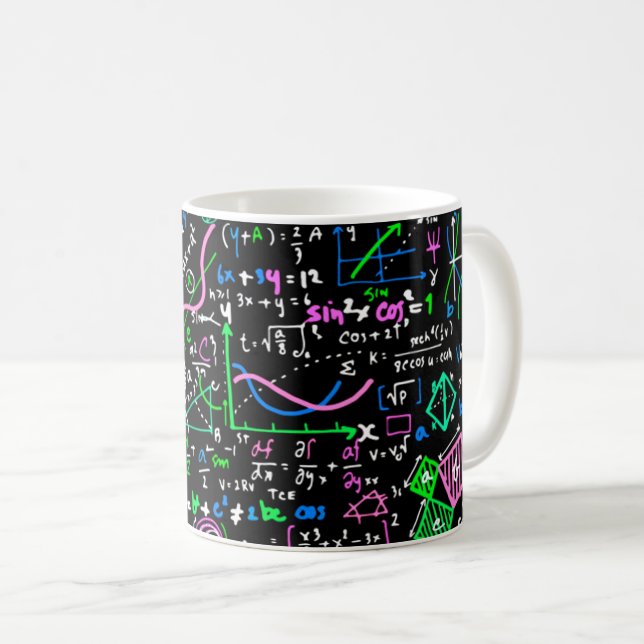 Taza De Café Círculo de educación matemática lineal (Anverso derecho)