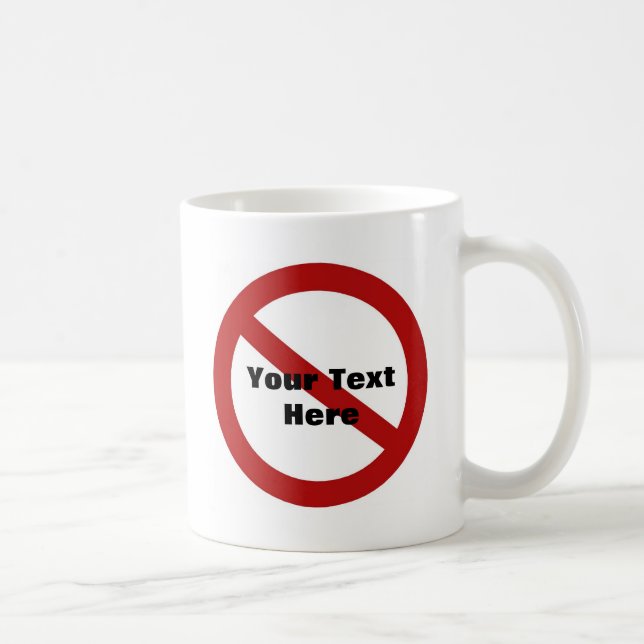 Taza De Café Círculo de encargo con raya vertical (Derecha)