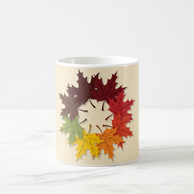 Taza De Café Círculo de hoja de arce (Centro)