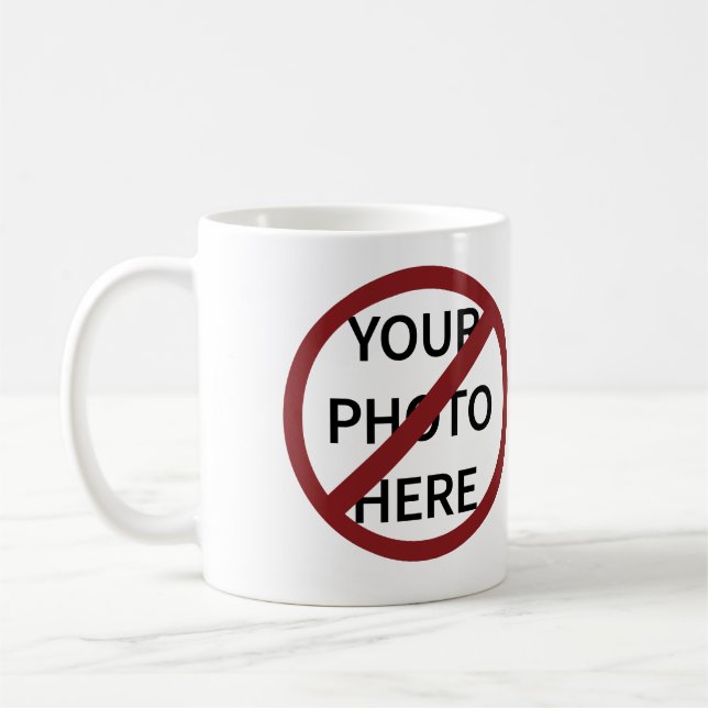 Taza De Café Círculo de prohibición roja de personalizable sin  (Izquierda)
