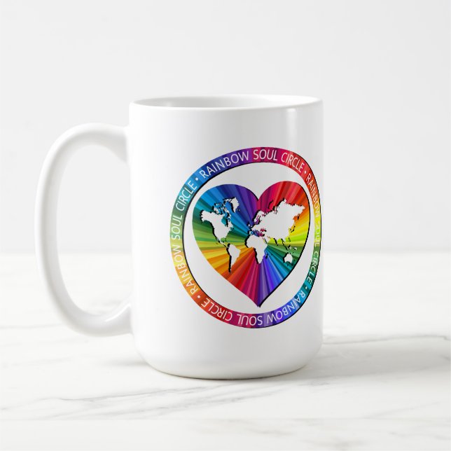 Taza De Café Círculo del Alma Arcoíris (Izquierda)