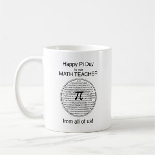 Taza De Café Círculo Del Día Pi