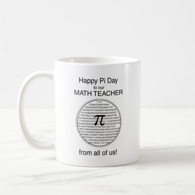 Taza De Café Círculo Del Día Pi (Izquierda)