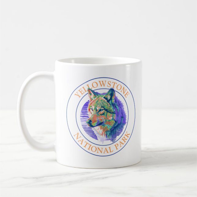Taza De Café Circulo del parque nacional Yellowstone (Izquierda)