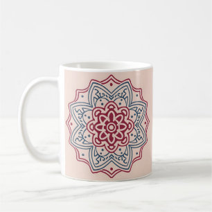 Taza De Café círculo en mosaico. mandala