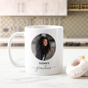 Taza De Café Círculo Minimalista Foto Abuela