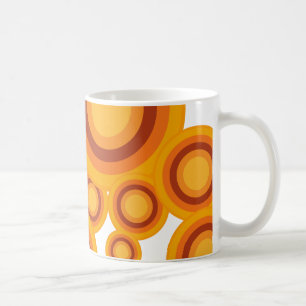 Taza De Café círculo naranja pastel