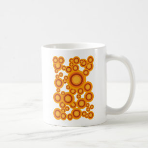 Taza De Café círculo naranja pastel