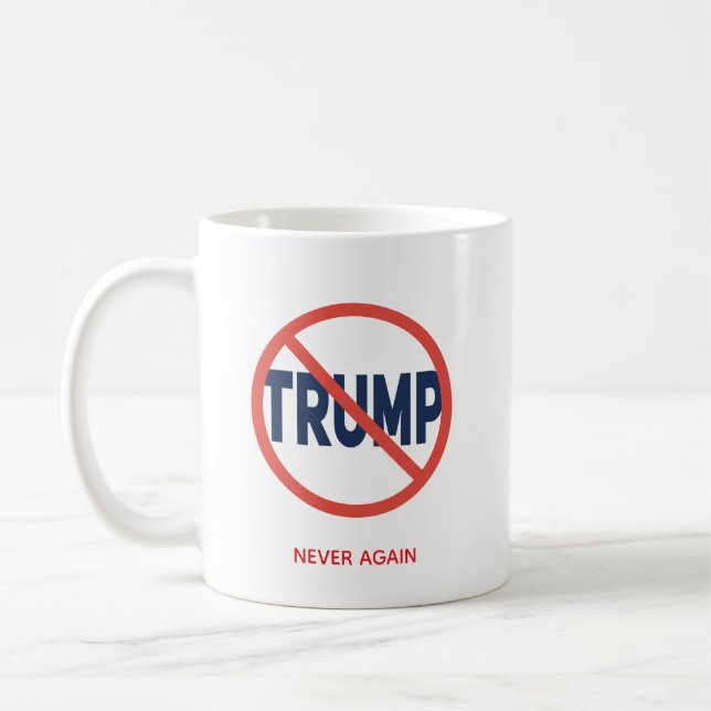 Taza De Café Círculo rojo sin Rótulo opinión política anti-Trum (Izquierda)