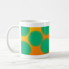 Taza De Café círculo verde en naranja amarillento