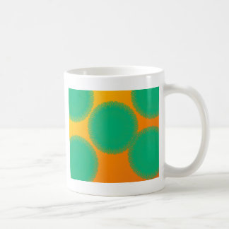 Taza De Café círculo verde en naranja amarillento