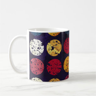 Taza De Café círculo vintage patrón sin costura, abstracto,