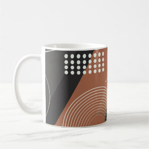 Taza De Café Círculos abstractos coloridos, líneas y puntos