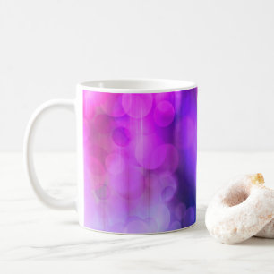 Taza De Café Círculos abstractos rosados y morados Patrón de ca