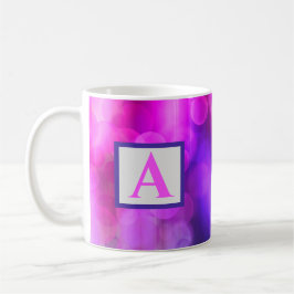 Taza De Café Círculos abstractos rosados y morados Patrón de ca