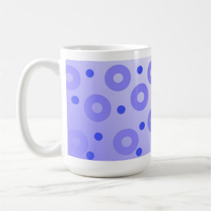 Taza De Café Círculos Azules Modernos y Puntos Azules Reales