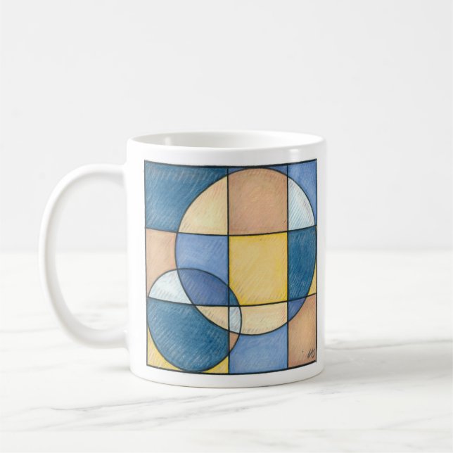 Taza De Café Círculos azules y amarillos (Izquierda)