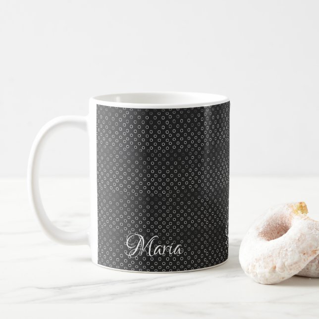 Taza De Café Círculos blancos (Con donut)