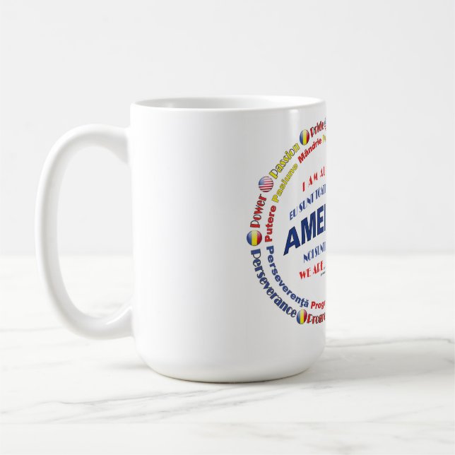 Taza De Café Círculos de América - Rumano  (Izquierda)