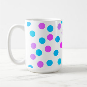Taza De Café Círculos de bolas turquesa rosa morado