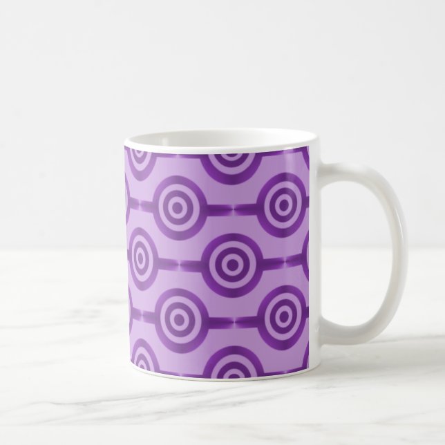 Taza De Café Círculos de moda Mug, lavanda encantadora (Derecha)